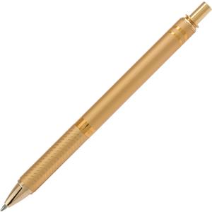 PENTEL EnerGel Alloy Retractable Gel Pen, Gold Barrel, Black Ink, Includes Gif Box (BL407XABX)