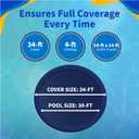 Blue Wave Gold 15-Year 30 ft Round Above Ground Pool Cover for Winter Durable & Weather-Resistant Polyethylene 4 ft Overlap, Black Underside, Reinforced Grommets, Winch, Cable Royal Blue