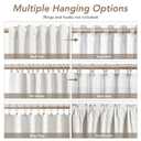 Natural Linen 100% Blackout Curtains for Bedroom 94 Inch Length 2 Panels Set Back Tab Cream Neutral Farmhouse Living Room Darkening Curtain Track System Thermal Insulated Black Out Drapes 52x94