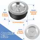 Dreyoo 1 Pcs 5 Inch End of Pipe Gripper Mechanical Plug, Steel Drain Pipe Cover with Galvanized Screw and Wing Nut for Outdoor Sewer Cleanout Drain