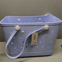 Beach Tote Bag for Women, Rubber Beach Bag Waterproof Sandproof, Extra Large EVA Tote Bag Boat Bag (Lake-blue)