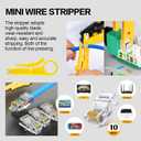 RJ45 Crimp Tool Pass Through Crimper RJ45 Crimping Tool Stripper Cutter Crimper for 8P RJ45 Cat5 Cat5e Cat6 6P RJ11/12 Telephone Connectors Network Enthernet Crimper kit (1)