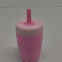 Fimibuke Kids & Toddler Cups Spill Proof, 12 OZ Insulated Sippy Cups for Toddlers Boys Girls, BPA-Free Toddler Straw Tumbler, Stainless Steel Kids Water Bottle with Twist Lids & Silicone Straw (Pink)