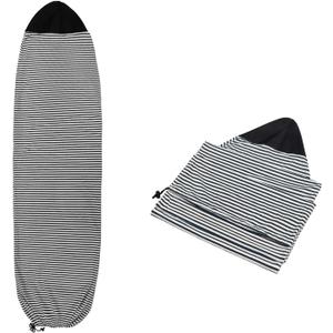 Surf Sock, Surfboard Sock Cover for Longboard Paddleboard Surf Board Sup Paddle Board, 7.5 FT Foot 7.5ft Quick Dry Stretch Surfboard Bag Sleeve with Drawstring Closure 230x50 cm Black