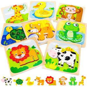 TOY Life Wooden Puzzles for Toddlers 2-4, Montessori Toys for 1 2 3 Year Old Toddler Boys Girls, Animals Jigsaw Puzzles, Educational Learning Toy Kids Puzzle, Best Gifts Toys for Baby Ages 1-3 2-4 TOY Life Wooden Puzzles for Toddlers 2-4, Montessori Toys for 1 2 3 Year Old Toddler Boys Girls, Animals Jigsaw Puzzles, Educational Learning Toy Kids Puzzle, Best Gifts Toys for Baby Ages 1-3 2-4