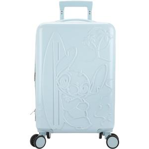 Disney Stitch With Surfboard Light Blue 22" Rolling Luggage (Hello Kitty Gold Blue)