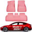 SHARGGE All Weather Floor Mats for 2025 Tesla Model 3 Highland 2024 Carpet Protector Cargo Liners Trunk Cover Matt Waterproof Interior Accessories