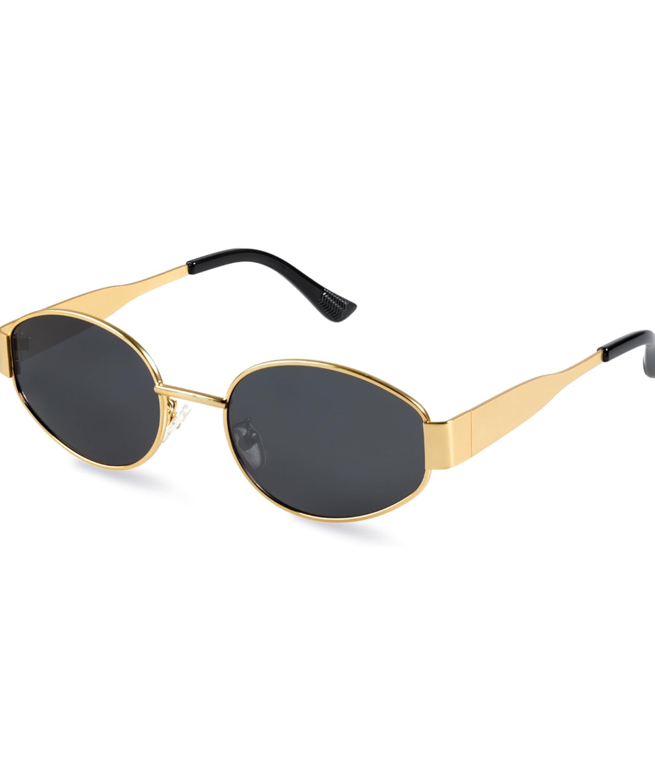 2025 Trendy Oval Sunglasses - Stylish Polarized Shades for Everyday - Retro Metal Frames