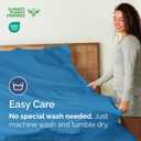 Twin Size Flat Sheet - Hotel Quality Top Flat Bed Sheet Only - Ultra-Soft, Breathable & Cooling - Fade & Wrinkle Free - Easy-Care, Stain & Shrink Resistant Bedding - Easy-Fit & Oeko-Tex - Denim Blue