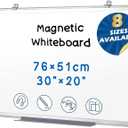SWANCROWN Magnetic White Board 30 x 20 Inches Dry Erase Board, Hanging Whiteboards for Door, Office, Home, Dorm- Teachers/Students/Family