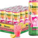 Bloom Nutrition Sparkling Energy Drink - Natural Caffeine, Zero Sugar, 180mg Caffeine - Antioxidant-Rich with Green Coffee Bean, Green Tea Extract, Prebiotics - Summer Splash - 12oz 12 Pack, 09/2027