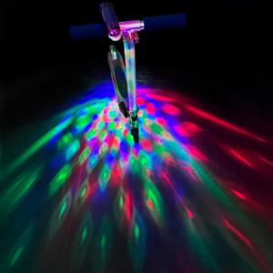 LED Disco Scooter Light, Scooter Light Accessories, RGB-Color&Dynamic Patterns, Compitable with Scooter Handlebar, Flexible Angle, Super Bright to Ride at Night Outdoors, Good Gift for Kids