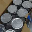 novelinks 16 oz Clear Plastic Jars with Lids, Refillable 16oz Mason Jars with Lids & Storage Containers for Kitchen & Household Use (20 Pack,Silver)