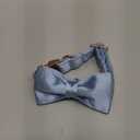 Unique style paws Dog Collar, Blue Silk Dog Collar with Bow, Soft Bowtie Adjustable Pet Collar Gift for Female or Male Small Dogs