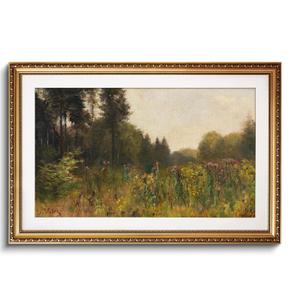 VIYYIEA Gold Framed Large Canvas Wall Art Print Large Landscape Wall Art Home