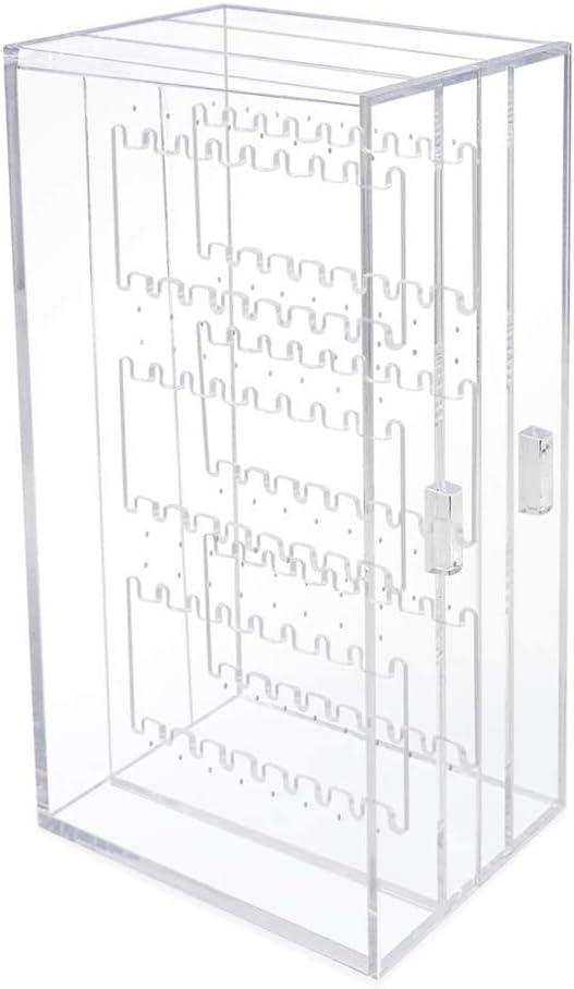 Isaac Jacobs 2 Drawer Acrylic Earring Holder, Jewelry Organizer Case (Holds up to 48 Pairs)