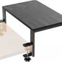 Desk Extender, 15-inch Clamp-On Desk Shelf, Height-Adjustable Desktop Shelf Organizer for Monitors Office and Gaming Accessories, Arm Support Table Extension, 44lbs Heavy Duty, Black