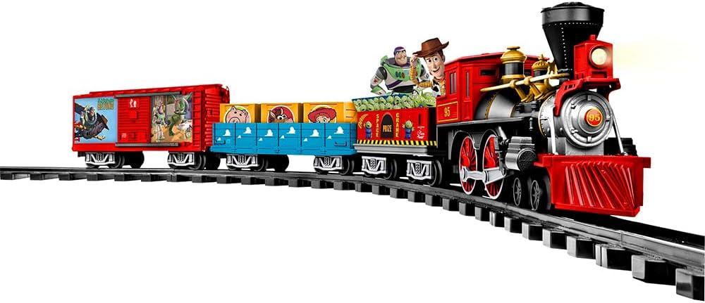 Lionel Battery-Operated Disney Toy Story Toy Train Set with Locomotive, Train Cars, Track & Remote with Authentic Train Sounds, & Lights for Kids 4+ (Ready-to-Play)