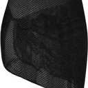 ZAFUL Sarong Coverups for Women Beach Vacation Fishnet See Thru Tie Side Bathing Suit Cover Up Mini Skirt (1-Black, One Size)