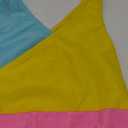YOUNGER TREE Toddler Girl One Piece Swimsuit Color Block Stripe Swimwear Summer Beach Bathing Suit 12M-5T (7-8 Years, Bright Yellow Candy Color Block)