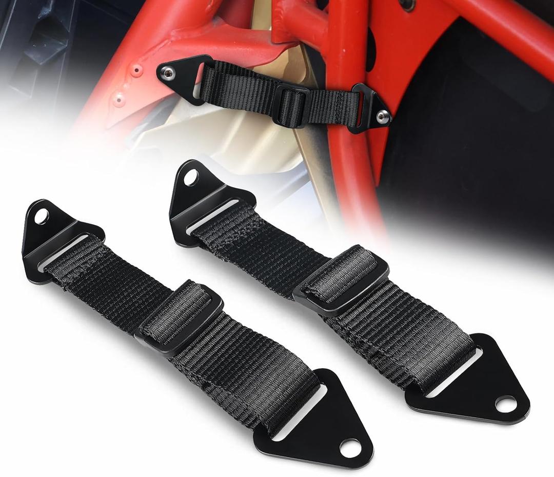 2PCS Adjustable Door Limiter Straps Compatible with 2017-2023 Can-Am Maverick X3 - Durable & Adjustable Design Prevents Excessive Door Extension