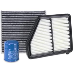17220-5BA-A00 Engine Air Filter & 15400-PLM-A02 Oil Filter & 80292-TF0-G01 Cabin Air Filter Fit for 2016-2025 Honda Civic 2.0L Gas 2023-2025 HR-V 2.0L Gas