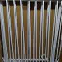 Heavy Duty Baby & Dog Safety Gate, Extra Wide 85.8-90.5 Inch,White Metal, Tension Mounted No Drilling Pet Gate for Large Openings