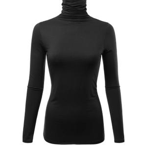 Womens Premium Long Sleeve Turtleneck Lightweight Pullover Top Sweater, Size Small
