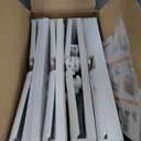 4 Tier Plastic Storage Bins with Lid 23QT, Stackable Storage Containers with Wheels, Folding Storage Boxes, Collapsible Storage Bins, Closet Organizers and Storage for Living Room,Office,Dorm (White)