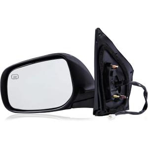 Driver Side Mirror Compatible with 2009-2013 Toyota Corolla 5Pins with Power Glass Heated Manual Folding Black Left Side View Mirrors Replace TO1320247