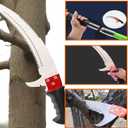Manual Pole Saw 30 FT Extendable Tree Pruner High Branches Trimming for Pruning Palms and Shrubs with Long Handle (Red)