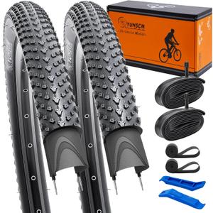 YUNSCM 29" Lightweight Bike Tires 29X2.0 (ETRTO 50-622) and 29" Bike Tubes-60TPI Nylon, Puncture-Resistant, Compatible with 29x1.95/2.0/2.10 Mountain Bike Bicycle Tires and Tubes-2 PCS (Y-570)