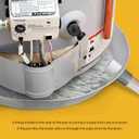 Everflow AWHP24 Aluminum Water Heater Drain Pan with 1 in. - 1-1/2 in. PVC Fitting, 24 in. Diameter Chrome