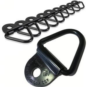 Heavy Duty Truck Bed Tie Down Anchors Rings Trailers Hook Cargo Bolt on V Ring Pickups Rail Accessories (10 Pack)