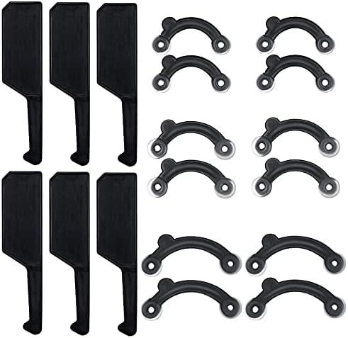 Spnico 6 Pairs Nose Up Lifting Shaping Clip Beauty Tool Nose Shaper Inserts No Pain Invisible Nose Shaper Tool Straightening Beauty Kit for Women Men (Black)