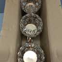 Vidisan Crystal Candle Holders,3 Arms Table Candelabras, Buffet Cabinet Candelabra Ornaments Table Centerpieces for Wedding, Home Decor, Thanksgiving, Christmas Decorations (Gold)