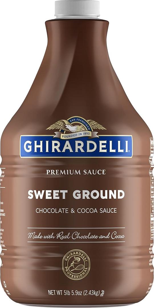 Ghirardelli Sweet Ground Chocolate & Cocoa Sauce Pump Bottle, 87.3 oz (87.3 Ounce (Pack of 1))