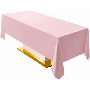 Surmente Pink Tablecloth 60 x 102-inch Rectangular Polyester Table Cloth for Weddings, Banquets, or Restaurants