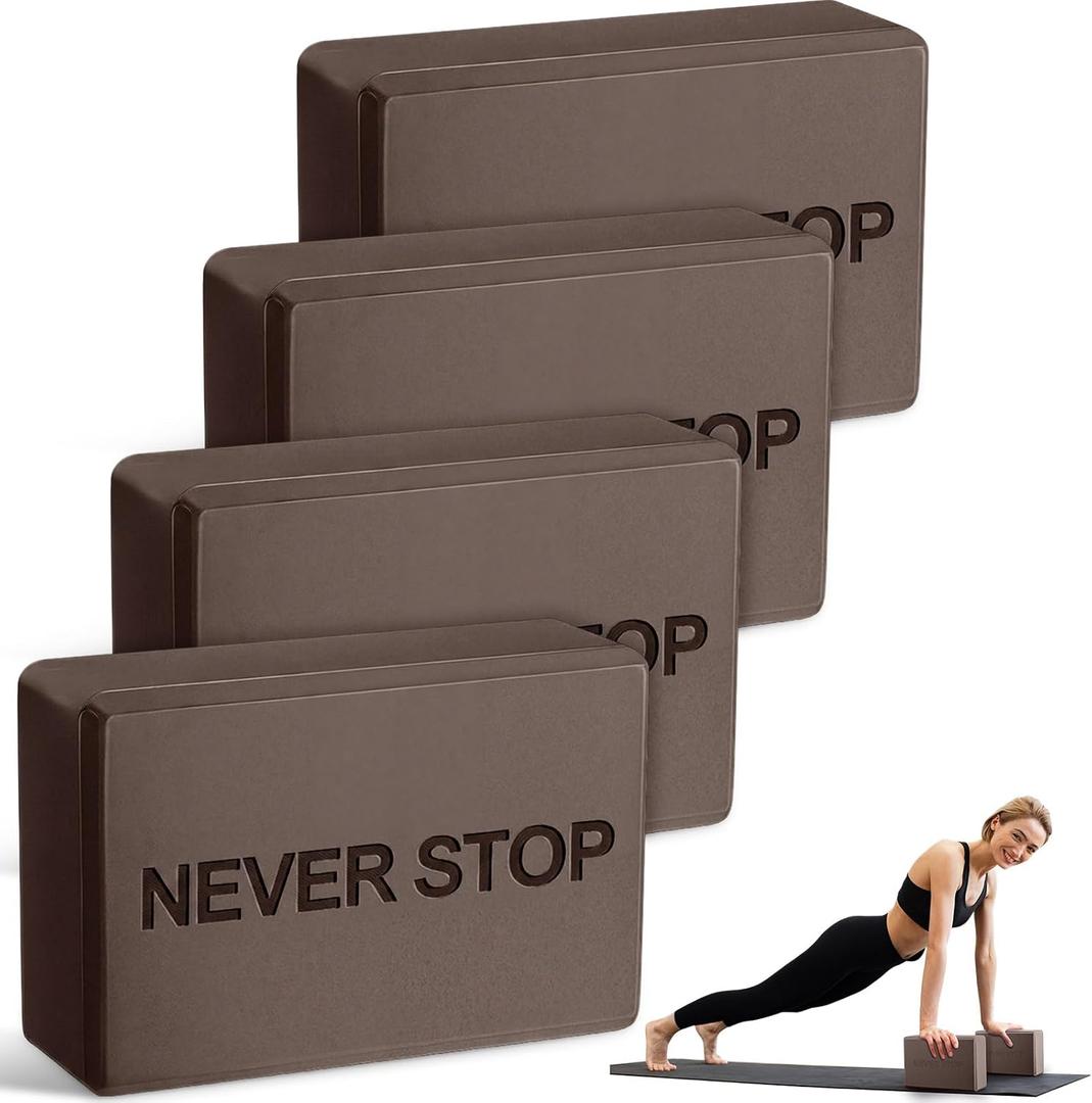 RoundFunny Yoga Blocks Non Slip Pilates Foam Brick