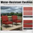 Favoyard Deep Seat Patio Cushions 24 24 inch Rainproof & Fadeness Furniture Cushion Set for Outdoor Chair Couch with Polyester-Linen Fabric & Removable Cover, Hidden Zipper and Adjustment Staps