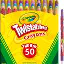 Crayola Mini Twistables Crayons for Kids (50ct), Back to School Supplies, No Peel Crayons for Coloring Books, Gift for Toddlers & Kids, Arts & Crafts, 3+