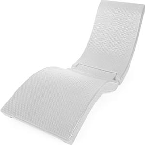 Pool Mate Luxury Swimming Pool Patio Chaise Lounge Chair, White Large