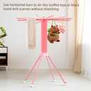 Fendia Clothes Drying Rack Foldable & Collapsible Drying Racks with 4-Leg Octopus Design, Large Capacity Space Saving Indoor Drying Rack for Bedroom, Balcony, Laundry for Indoor/Outdoor Use Pink