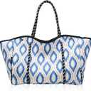 Neoprene Tote Bag for Women, Large Travel Beach Bag with Detachable Pouch, Stylish Lightweight Everyday Carryall, Medium