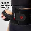Waist Trimmer for Women and Men, Adjustable Sweat Band for High-Intensity Training & Workouts Black