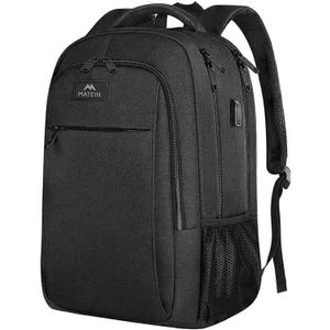 FR Fashion Co. 18" Anti-Theft Travel Backpack (Black)