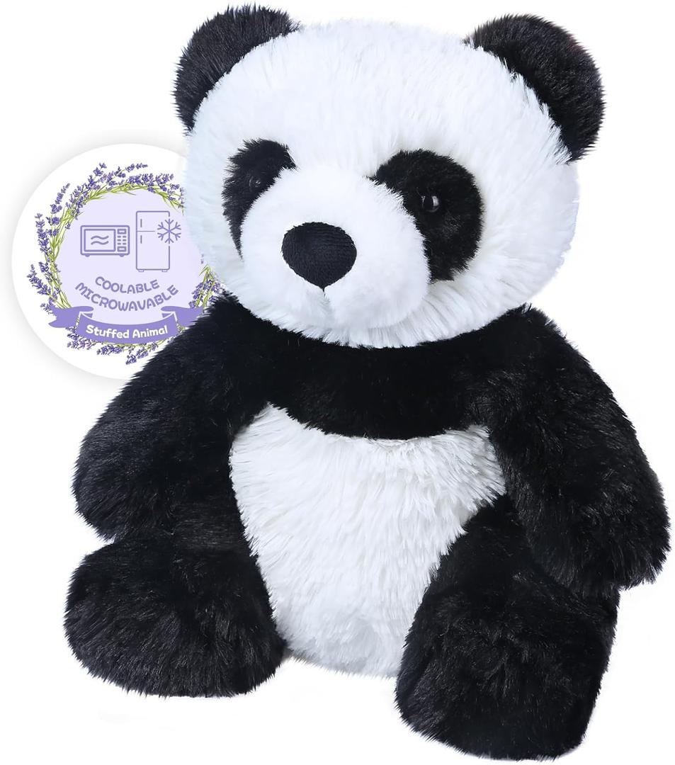Heatable & Coolable Panda Stuffed Animals, Cute Microwavable Heating Pad Plushies for Soothing & Relaxation,Emotional Support Stuffed Plush Toys, Panda Gifts