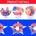 3 Pieces Patriotic Hair Scrunchies for Women Girls American Flags Hair Ties 4th of July Red White and Blue Scrunchies Soft Elastic Hair Bands Ponytail Holder for Independence Day USA Hair Accessories