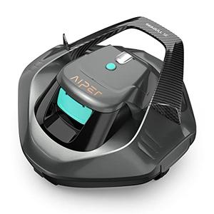 AIPER Seagull SE Cordless Robotic Pool Cleaner, Pool Vacuum Lasts 90 Mins, LED Indicator, Self-Parking, Ideal for Above Ground Pools up to 860 Sq.ft - Gray