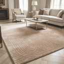 Washable Brown Solid 6x9 Area Rugs for Living Room, Bedroom